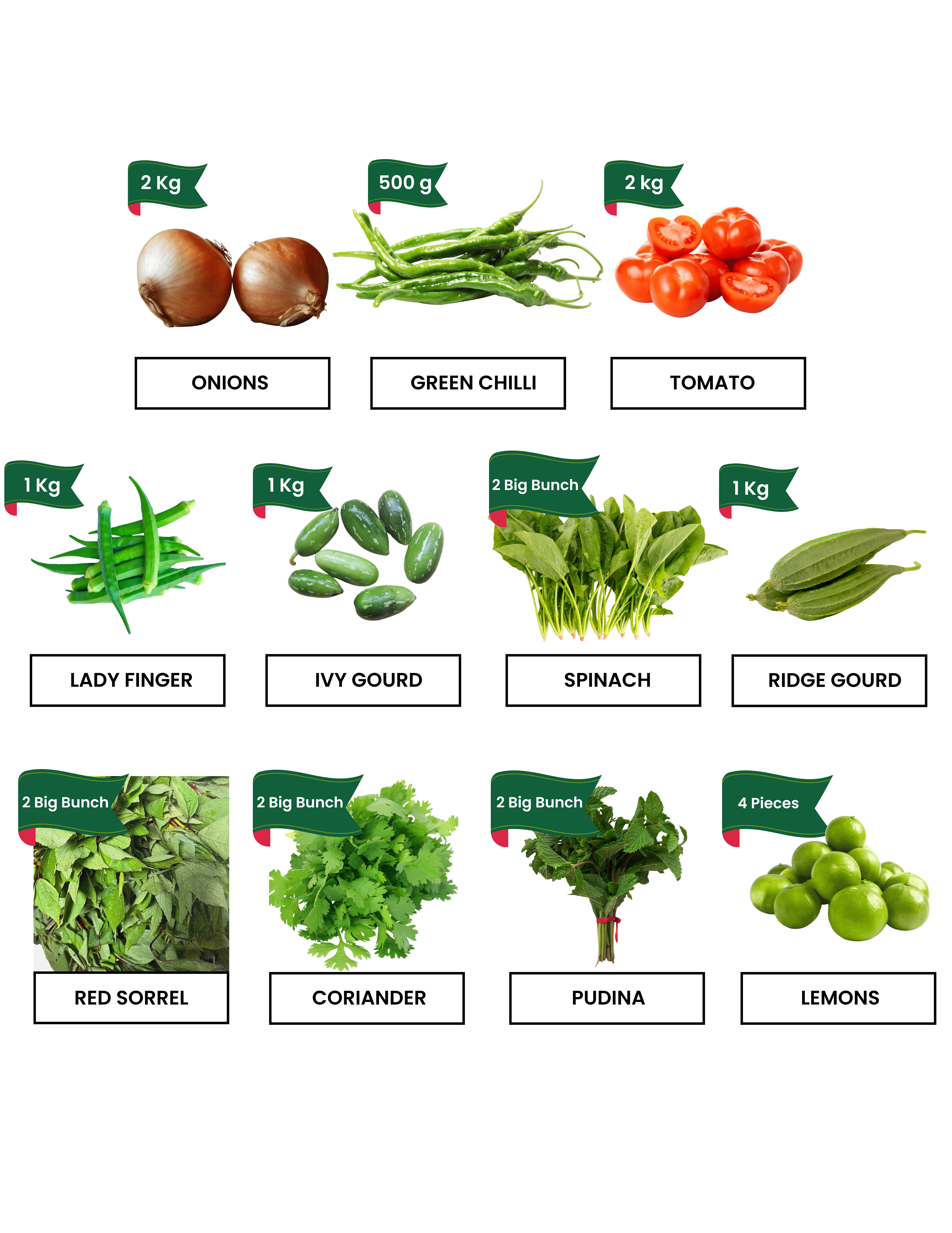 Family Weekly Vegetable Combo